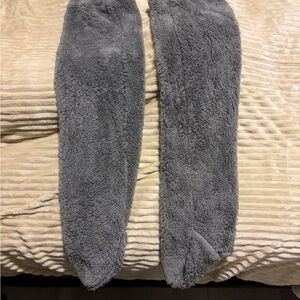 Cozy Gray Fuzzy Leg Warmers